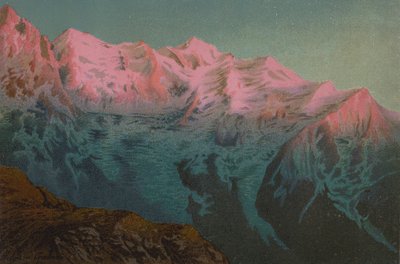 Sunset on Mont Blanc by Unbekannt Unbekannt